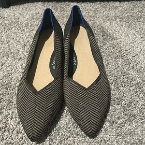 Rothy's Brown Herringbone Heels